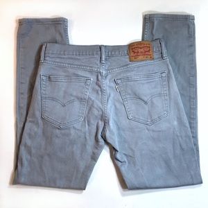 Men's White Tab Levi's 511 Slim Fit in Light Gray